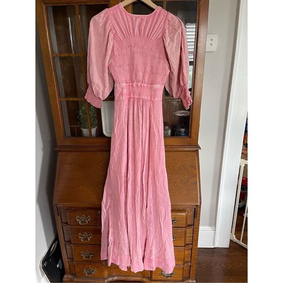 Free People - String Of Hearts Maxi Dress Smocked size Small - Picture 7 of 7